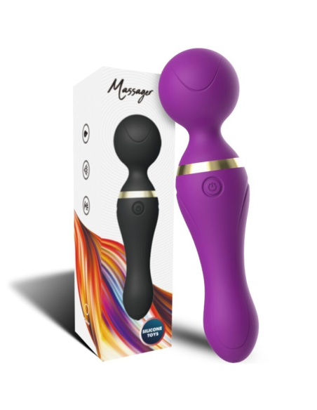 ARMONY - FREEZA MASAJEADOR and VIBRADOR CABEZA FLEXIBLE VIOLETA