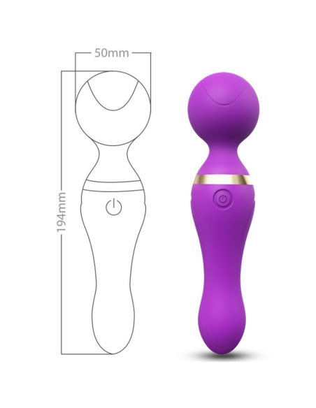 ARMONY - FREEZA MASAJEADOR and VIBRADOR CABEZA FLEXIBLE VIOLETA