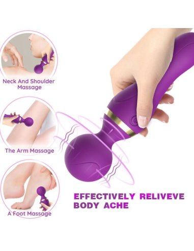 ARMONY - FREEZA MASAJEADOR and VIBRADOR CABEZA FLEXIBLE VIOLETA