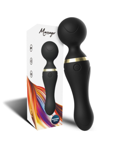 ARMONY - FREEZA MASAJEADOR and VIBRADOR CABEZA FLEXIBLE NEGRO