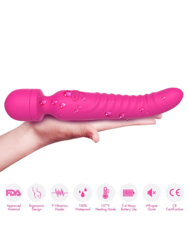 ARMONY - MISSION MASAJEADOR and VIBRADOR EFECTO CALOR FUCSIA