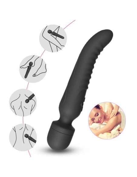ARMONY - MISSION MASAJEADOR and VIBRADOR EFECTO CALOR NEGRO