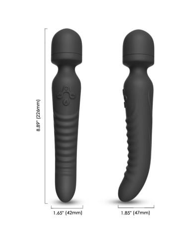 ARMONY - MISSION MASAJEADOR and VIBRADOR EFECTO CALOR NEGRO