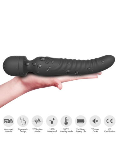 ARMONY - MISSION MASAJEADOR and VIBRADOR EFECTO CALOR NEGRO