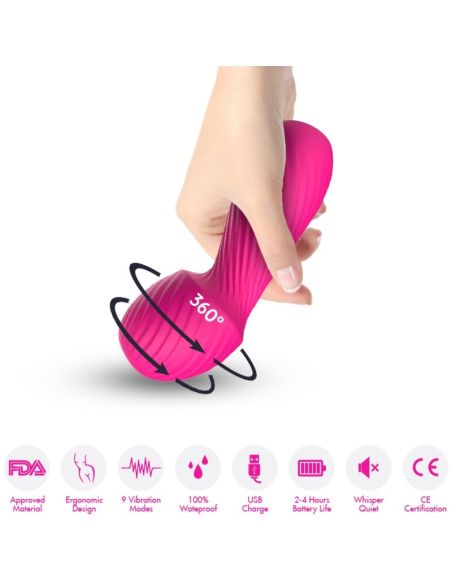 ARMONY - DAZZLE MASAJEADOR and VIBRADOR PEQUEÑO FUCSIA
