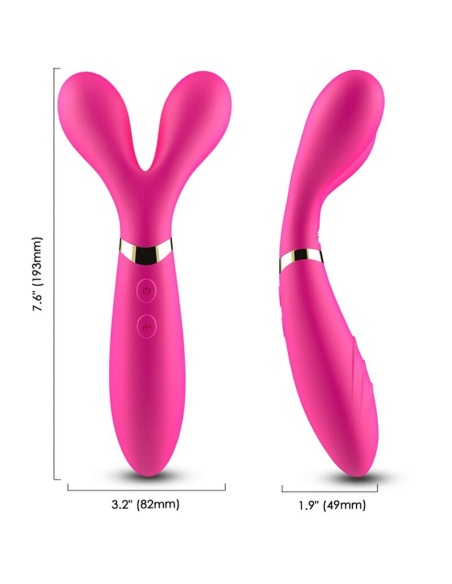 ARMONY - Y-WAND MASAJEADOR and VIBRADOR CABEZA DOBLE FUCSIA