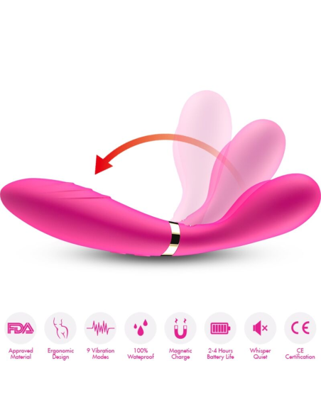 ARMONY - Y-WAND MASAJEADOR and VIBRADOR CABEZA DOBLE FUCSIA