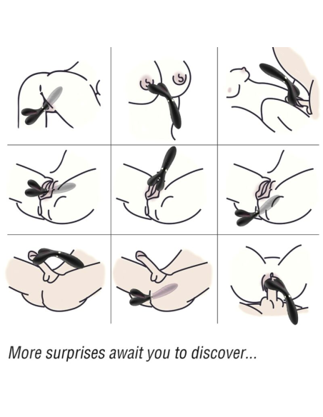 ARMONY - Y-WAND MASAJEADOR and VIBRADOR CABEZA DOBLE NEGRO