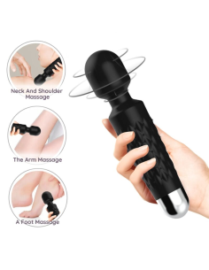 ARMONY - POSTMAN MASAJEADOR and VIBRADOR CABEZA FLEXIBLE NEGRO