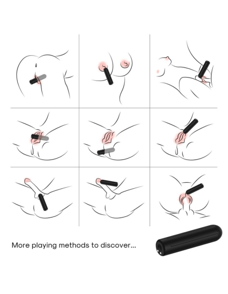 ARMONY - WARHEAD BALA VIBRADORA NEGRO 2 CM x 8.8 CM