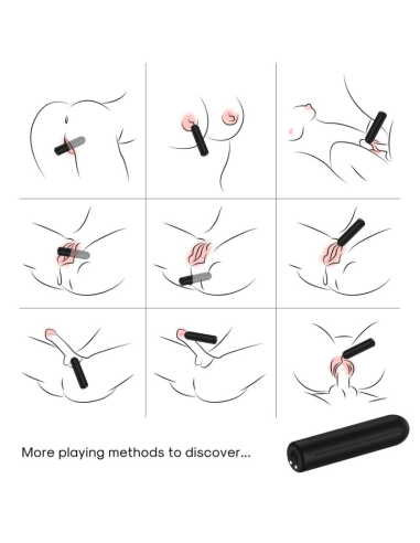 ARMONY - WARHEAD BALA VIBRADORA CONTROL REMOTO NEGRO 2 CM X 8.8 CM