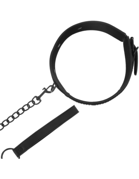 INTENSE FETISH - Collar de Cuero Vegano con Correa | SEXPLACE.MX