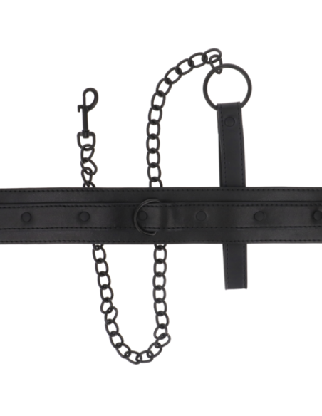 INTENSE FETISH - Collar de Cuero Vegano con Correa | SEXPLACE.MX