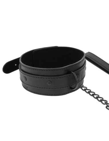 INTENSE FETISH - Collar de Cuero Vegano con Correa | SEXPLACE.MX