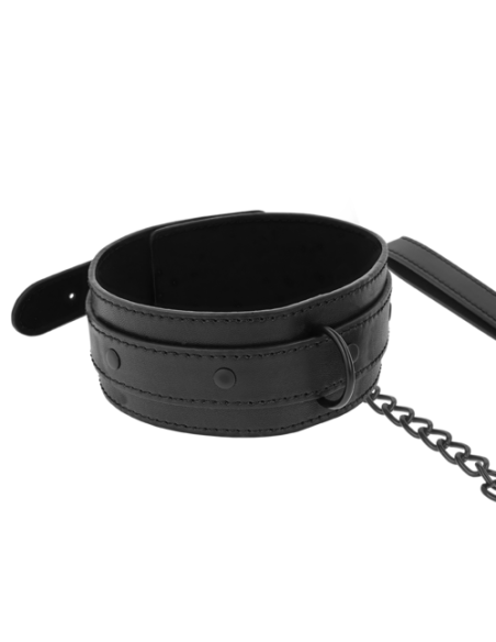 INTENSE FETISH - Collar de Cuero Vegano con Correa | SEXPLACE.MX