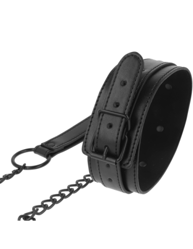 INTENSE FETISH - Collar de Cuero Vegano con Correa | SEXPLACE.MX