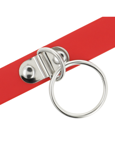 COQUETTE CHIC DESIRE - Collar de Cuero Vegano Rojo | SexPlace.MX