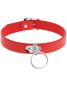 COQUETTE CHIC DESIRE - Collar de Cuero Vegano Rojo | SexPlace.MX