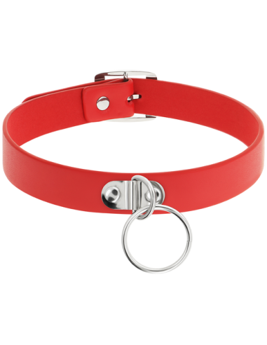 COQUETTE CHIC DESIRE - Collar de Cuero Vegano Rojo | SexPlace.MX