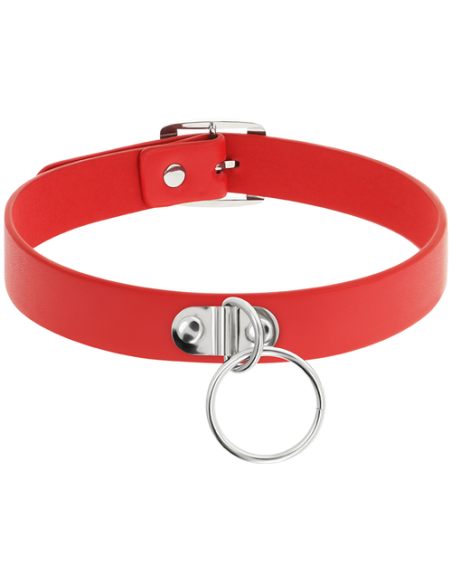 COQUETTE CHIC DESIRE - Collar de Cuero Vegano Rojo | SexPlace.MX