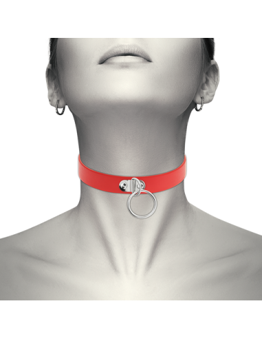 COQUETTE CHIC DESIRE - Collar de Cuero Vegano Rojo | SexPlace.MX
