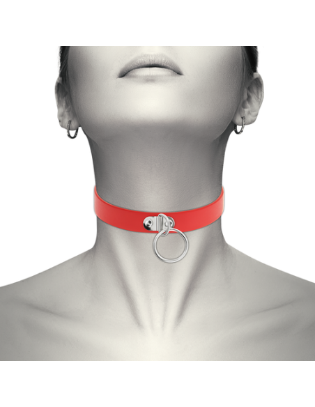 COQUETTE CHIC DESIRE - Collar de Cuero Vegano Rojo | SexPlace.MX