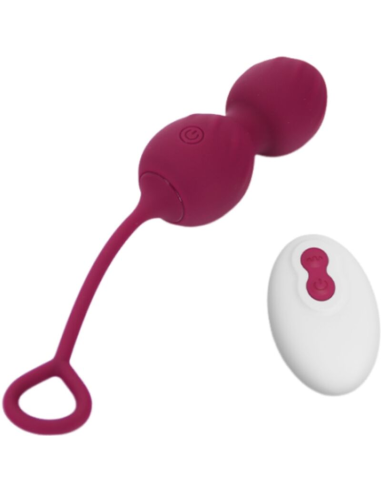 ARMONY - BLOSSOMS PESAS VAGINALES VIBRADOR CONTROL REMOTO 10 VIBRACIONES ROJO OSCURO