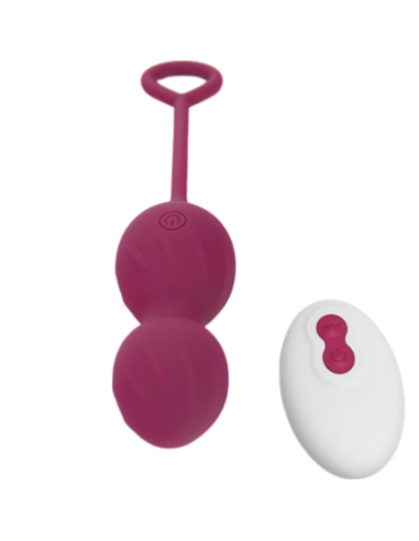 ARMONY - BLOSSOMS PESAS VAGINALES VIBRADOR CONTROL REMOTO 10 VIBRACIONES ROJO OSCURO