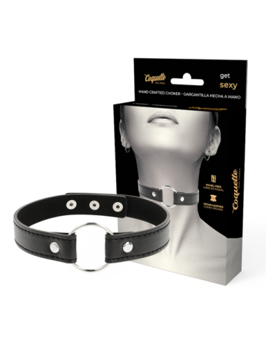 COQUETTE CHIC DESIRE - Collar de Cuero Vegano Negro | SexPlace.MX