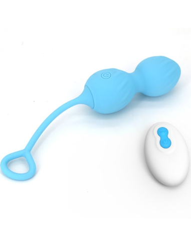ARMONY - BLOSSOMS PESAS VAGINALES VIBRADOR CONTROL REMOTO 10 VIBRACIONES AZUL