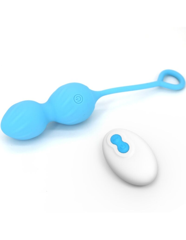 ARMONY - BLOSSOMS PESAS VAGINALES VIBRADOR CONTROL REMOTO 10 VIBRACIONES AZUL