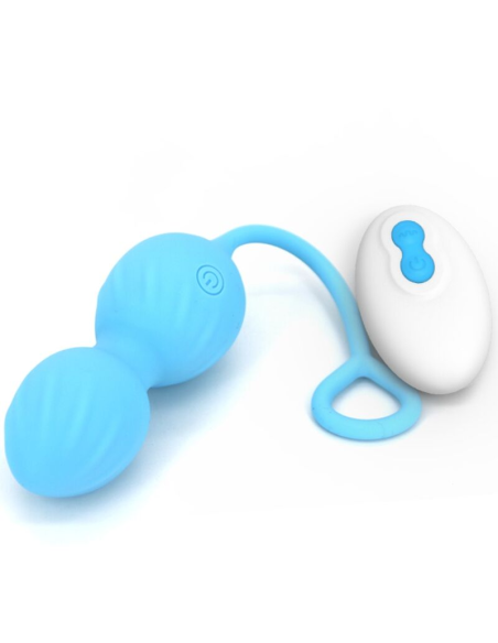 ARMONY - BLOSSOMS PESAS VAGINALES VIBRADOR CONTROL REMOTO 10 VIBRACIONES AZUL