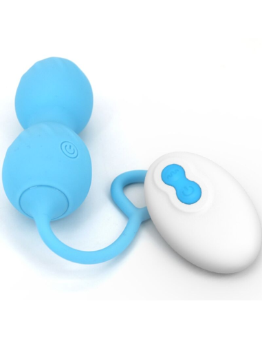 ARMONY - BLOSSOMS PESAS VAGINALES VIBRADOR CONTROL REMOTO 10 VIBRACIONES AZUL