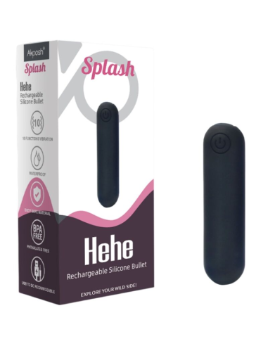 ARMONY - SPLASH HEHE BALA VIBRADORA SILICONA 10 VIBRACIONES 65 X 15 CM NEGRO