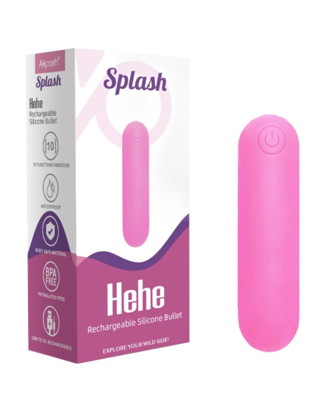 ARMONY - SPLASH HEHE BALA VIBRADORA SILICONA 10 VIBRACIONES 65 X 15 CM ROSA
