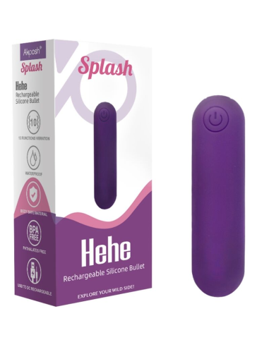 ARMONY - SPLASH HEHE BALA VIBRADORA SILICONA 10 VIBRACIONES 65 X 15 CM MORADO