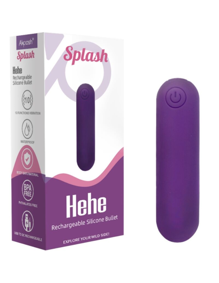 ARMONY - SPLASH HEHE BALA VIBRADORA SILICONA 10 VIBRACIONES 65 X 15 CM MORADO