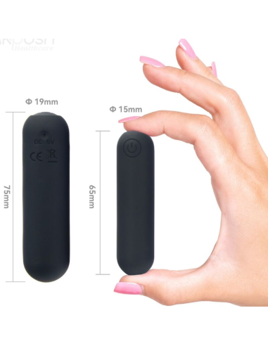 ARMONY - SPLASH HAHA BALA VIBRADORA SILICONA 10 VIBRACIONES 75 X 19 CM NEGRO