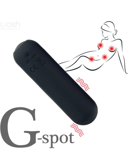 ARMONY - SPLASH HAHA BALA VIBRADORA SILICONA 10 VIBRACIONES 75 X 19 CM NEGRO