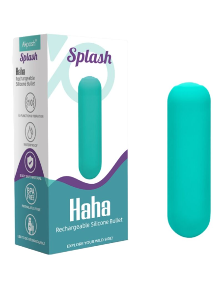ARMONY - SPLASH HAHA BALA VIBRADORA SILICONA 10 VIBRACIONES 75 X 19 CM VERDE