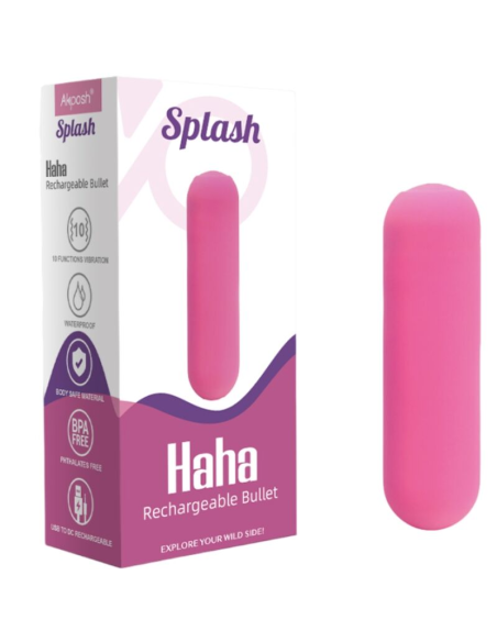 ARMONY - SPLASH HAHA BALA VIBRADORA SILICONA 10 VIBRACIONES 75 X 19 CM ROSA