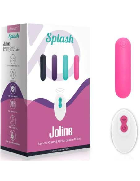 ARMONY - SPLASH JOLINE BALA VIBRADORA SILICONA CONTROL REMOTO 10 VIBRACIONES 65 X 15 CM ROSA