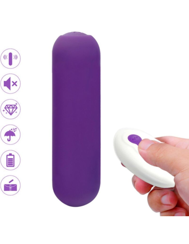 ARMONY - SPLASH JOIE BALA VIBRADORA SILICONA CONTROL REMOTO 10 VIBRACIONES 75 X 19 CM MORADO