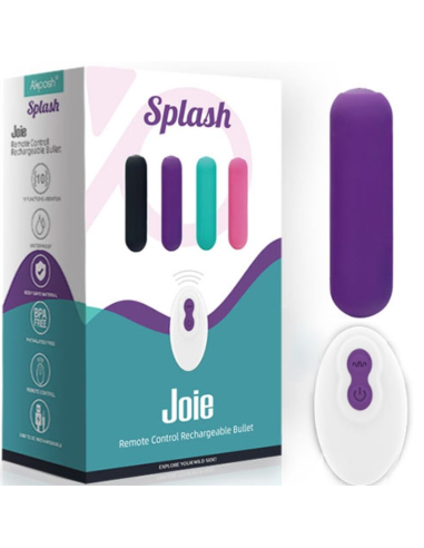 ARMONY - SPLASH JOIE BALA VIBRADORA SILICONA CONTROL REMOTO 10 VIBRACIONES 75 X 19 CM MORADO