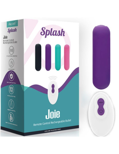 ARMONY - SPLASH JOIE BALA VIBRADORA SILICONA CONTROL REMOTO 10 VIBRACIONES 75 X 19 CM MORADO