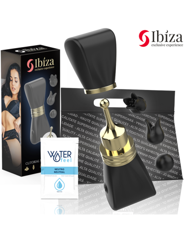 IBIZA - SET ESTIMULADOR CLITORIS LAZO CON 3 CABEZALES