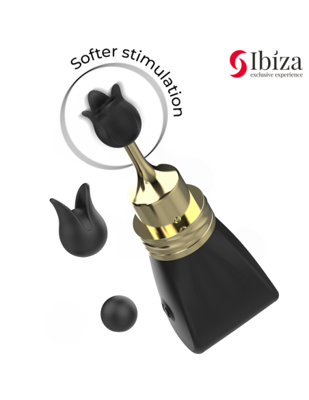 IBIZA - SET ESTIMULADOR CLITORIS LAZO CON 3 CABEZALES