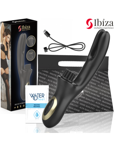 IBIZA - VIBRADOR HI-TECH RABITT BRUSHING MULTI CELDAS CLITORIALES Y DOBLE WAVE