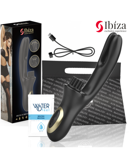 IBIZA - VIBRADOR HI-TECH RABITT BRUSHING MULTI CELDAS CLITORIALES Y DOBLE WAVE