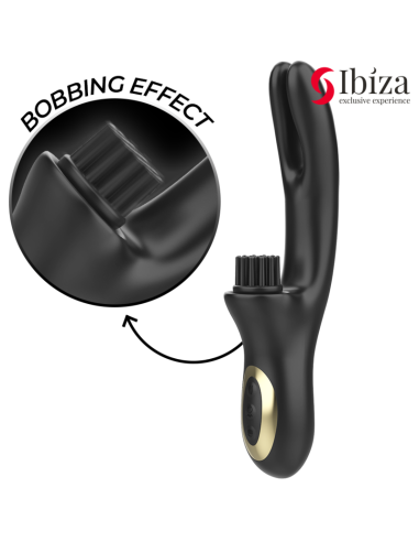 IBIZA - VIBRADOR HI-TECH RABITT BRUSHING MULTI CELDAS CLITORIALES Y DOBLE WAVE